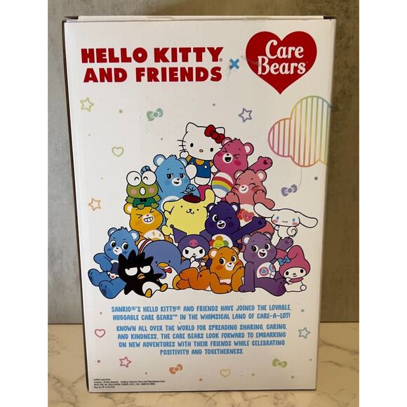 Kuromi x Harmony Bear Hello Kitty X Care Bears BRAND NEW IN BOX Sanrio 10" - Picture 3 of 5
